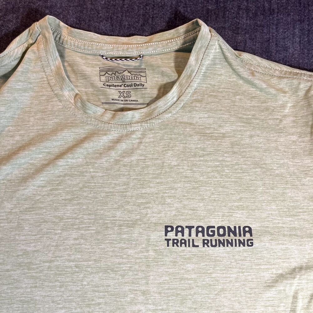 Patagonia Men's Capilene Cool Daily Green Shirt Trail Running Tree Trotter Sz XS - Picture 2 of 9